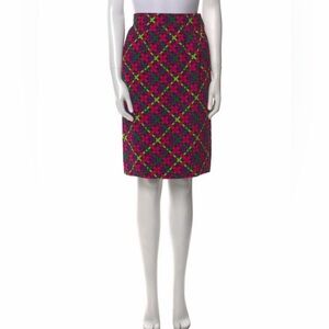 Vintage Yves Saint Laurent Multicolor Pencil Skirt